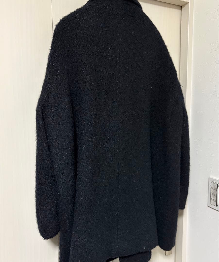 カズユキクマガイアタッチメントAp/W/HeシャギーオーバーPコート1ブラック