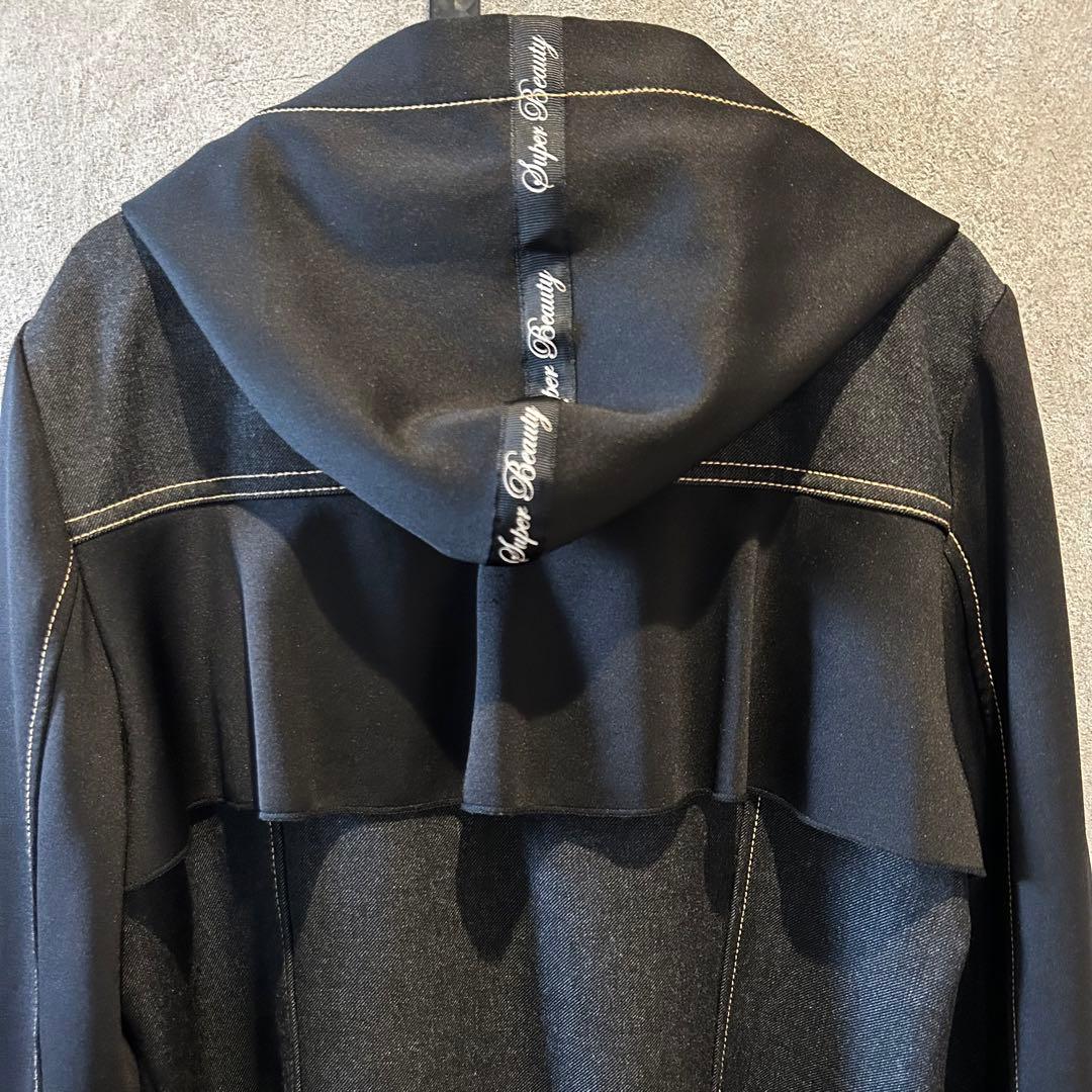 スーパービューティー Gジャン パーカー 黒 40 ビジュー