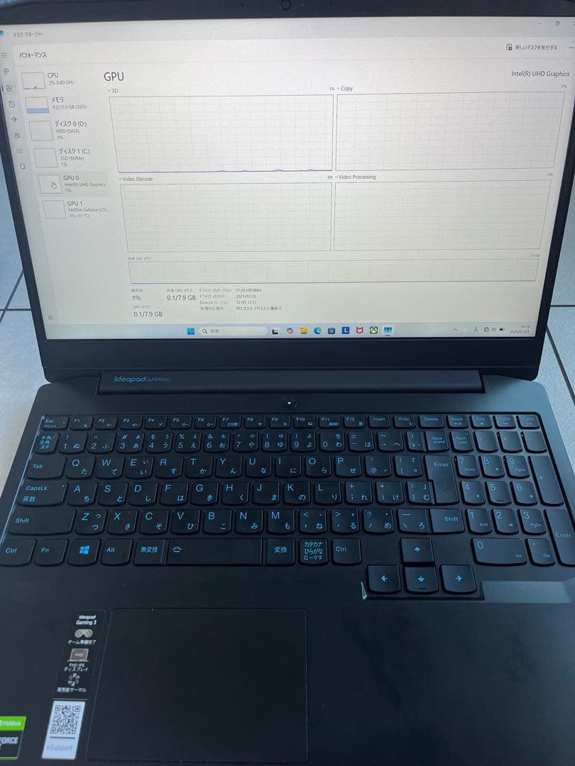 S*N様 Lenovo Gaming 3 15IMH05＋ヘッドホンセット