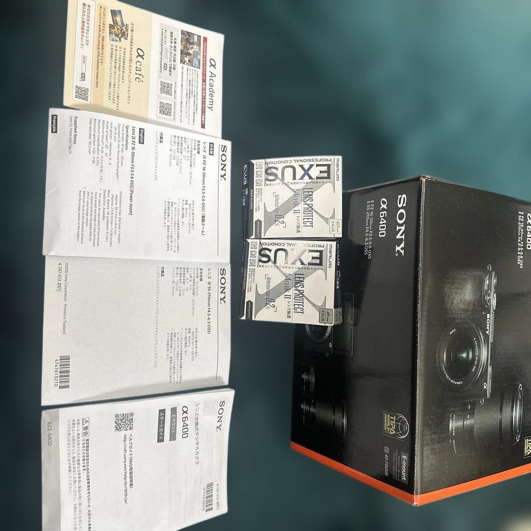 SONY α6400 ミラーレス一眼レフダブルズームキット　シャッター2034回