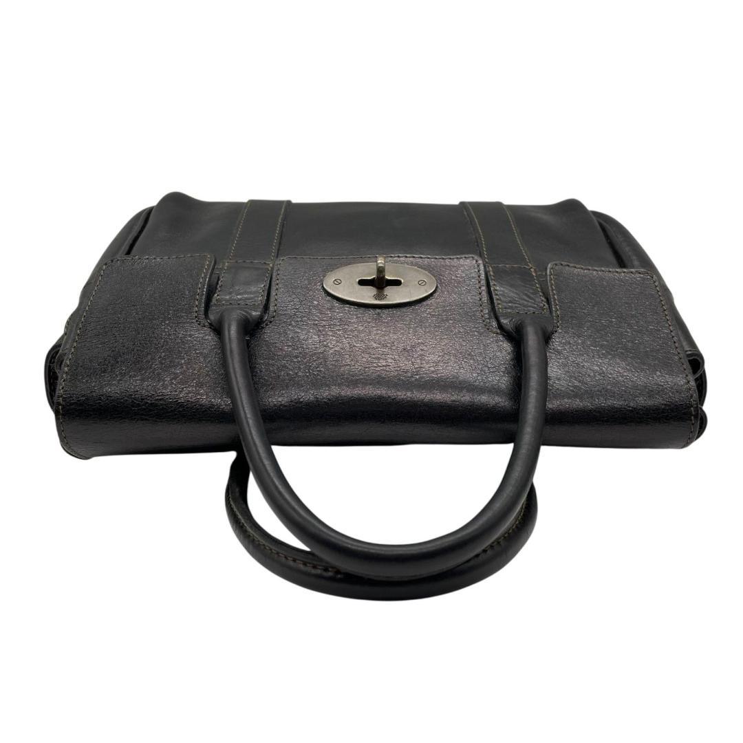 美品 MULBERRY マルベリー ベイズウォーター 黒 レザー ターンロック