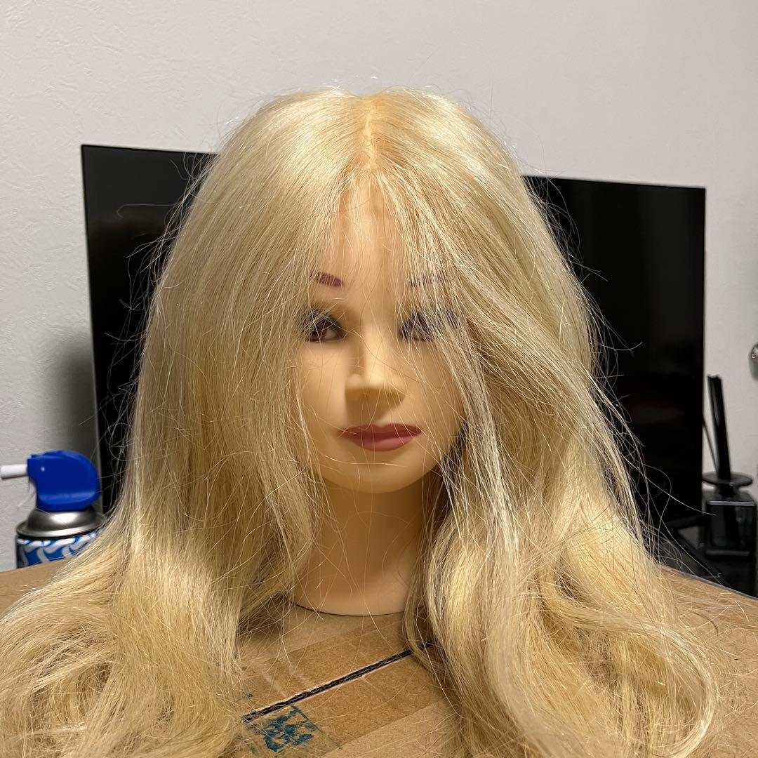 金髪ロングウィッグ　練習用