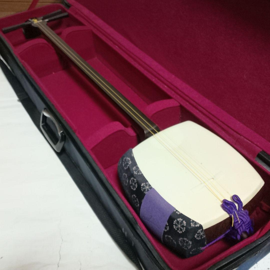 高級 紅木 or 紫檀　中棹三本継　三味線　東さわり付き