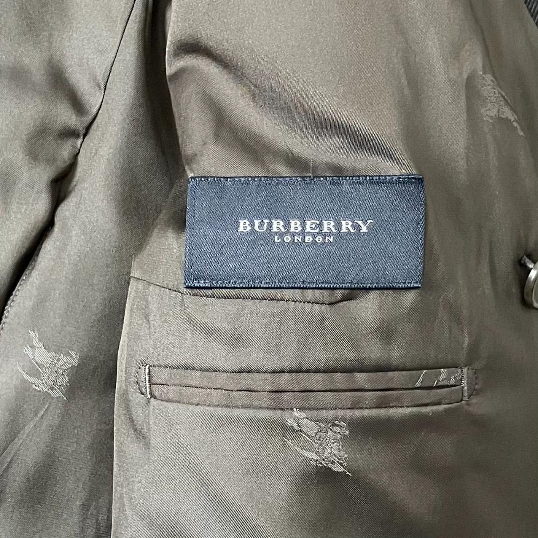 【超希少XL】バーバリーロンドン セットアップ スーツ ダブル 銀ボタン 180