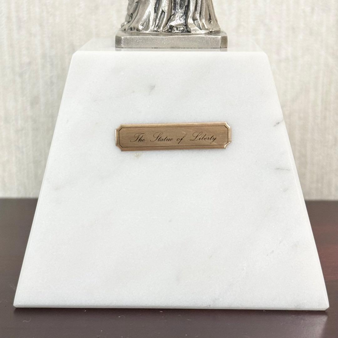 【希少】銀製　自由の女神　置物　面取り ガラスケース　silver970