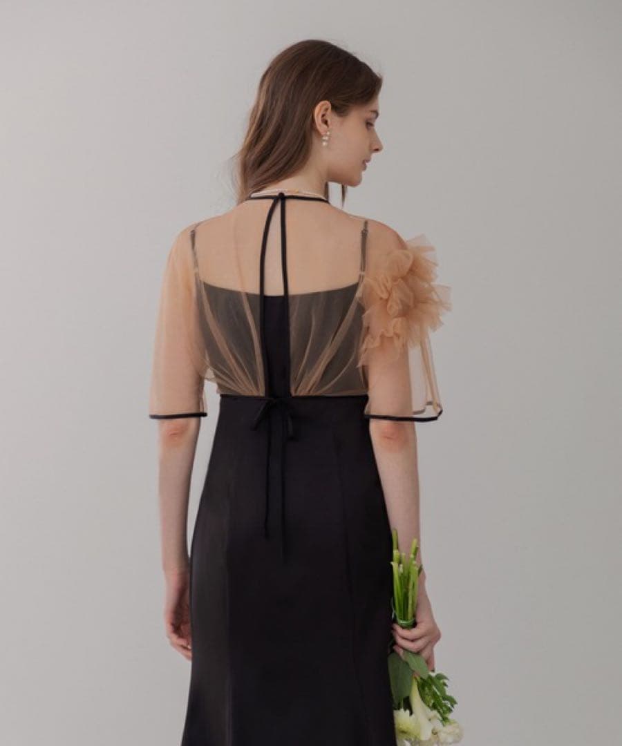 Leja ボリュームチュールパイピングフレアドレスワンピース　S