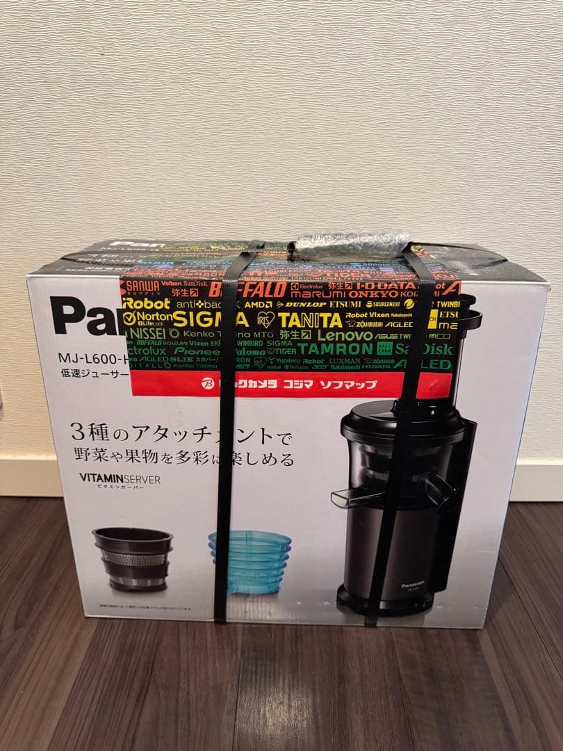 新品未使用低速ジューサー　Panasonic MJ-L600-H