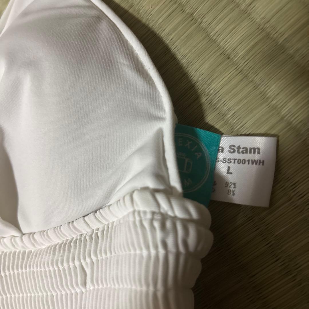 ALEXIASTAM セパレートビキニ バタフライ柄 ホワイト