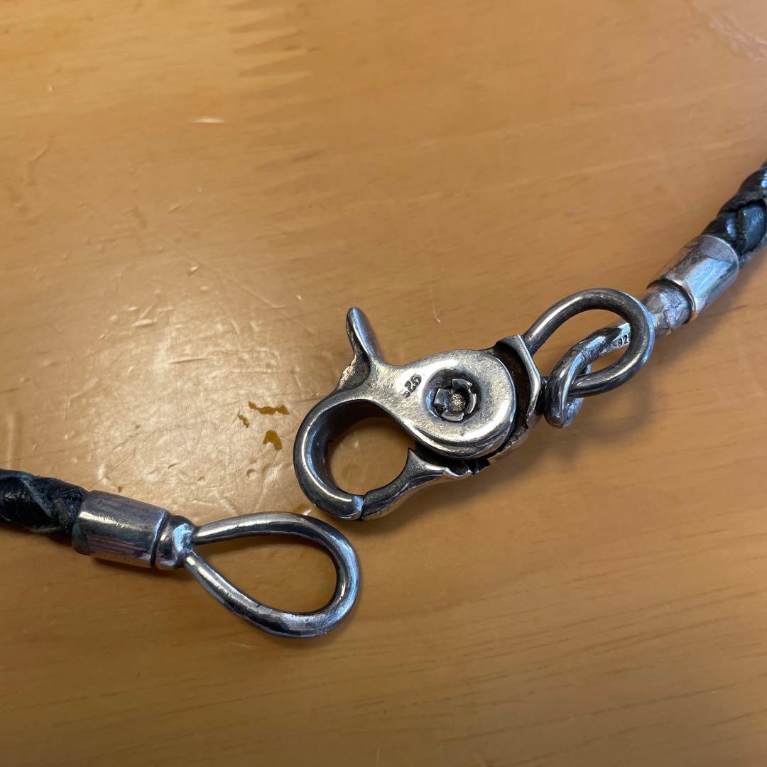 シルバー&レザー　ウォレットチェーンとブレスレット