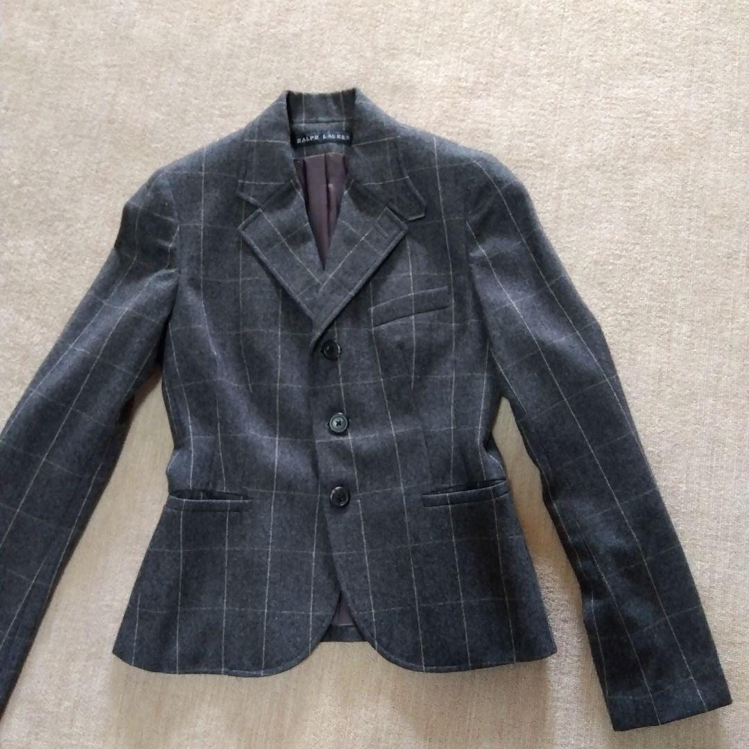 Ralph Lauren テーラードジャケット サイズ9 グレー ストライプ