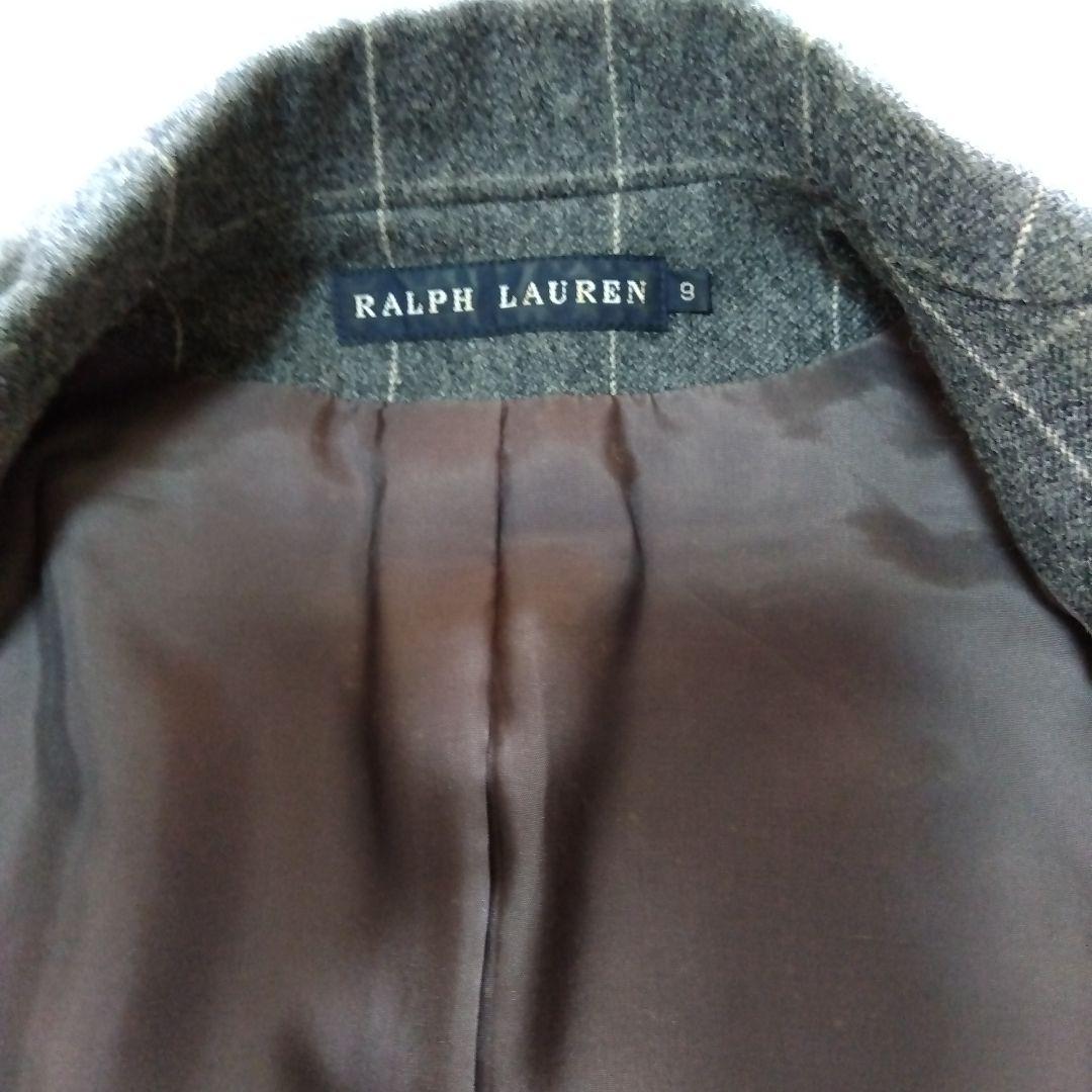 Ralph Lauren テーラードジャケット サイズ9 グレー ストライプ