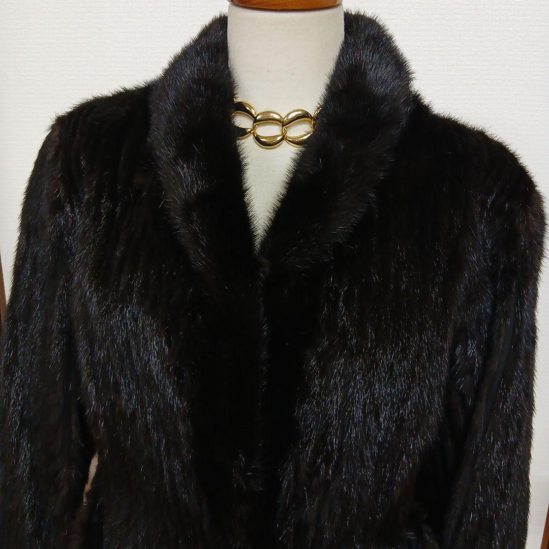 ハルコ様Best Angle ミンク ファーコート ショートジャケット丈 黒