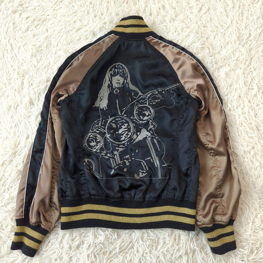 ヒステリックグラマー スカジャン ヒスガール バイカー 刺繍ロゴ フリーサイズ