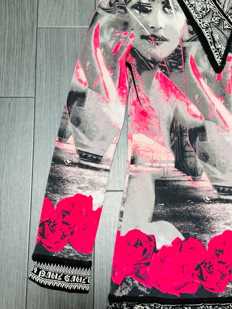 ジャンポールゴルチェ クラシック 総柄プリント パワーネットシャツ