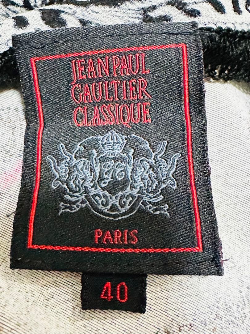 ジャンポールゴルチェ クラシック 総柄プリント パワーネットシャツ