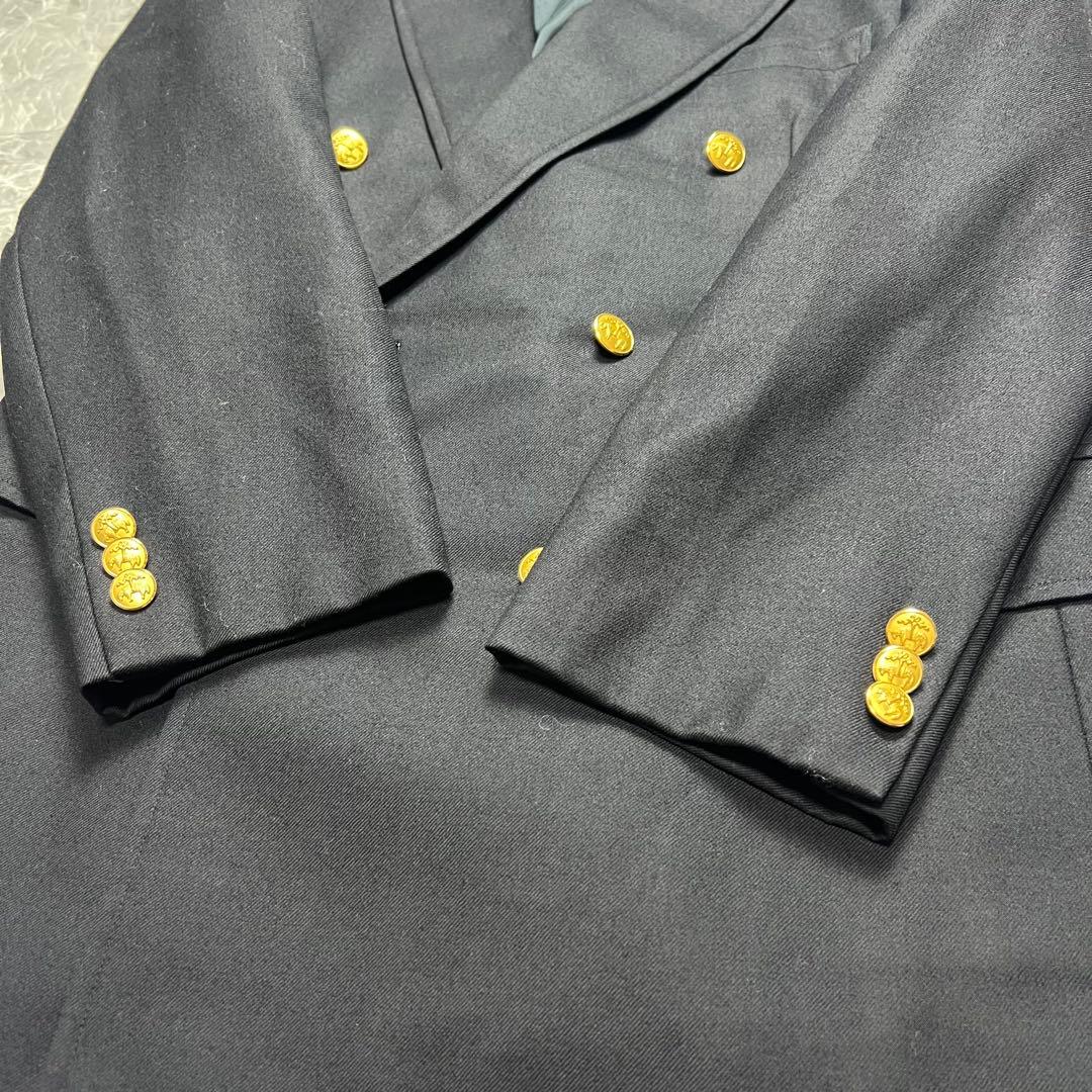 美品　ブルックスブラザーズ　紺ブレ　ダブル　メンズ　金ボタン　ウール　L