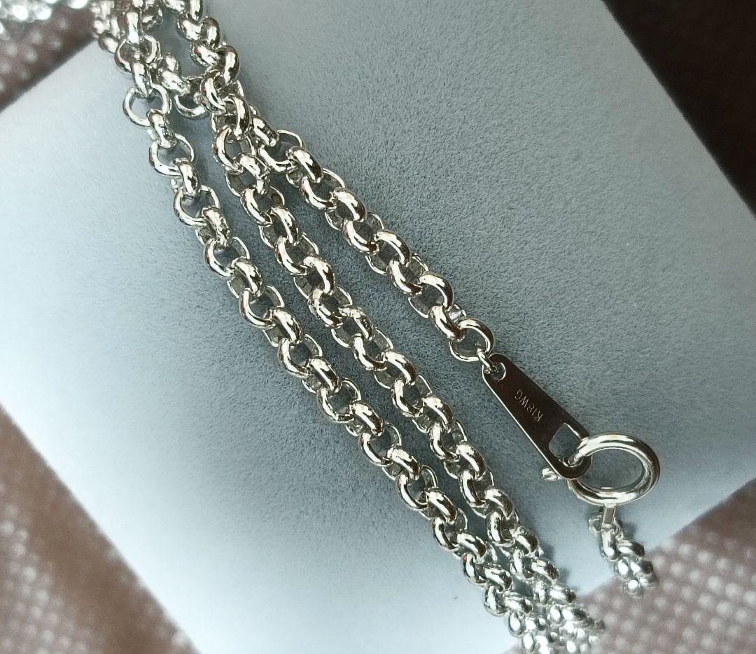 K18WG ロールチェーンネックレス