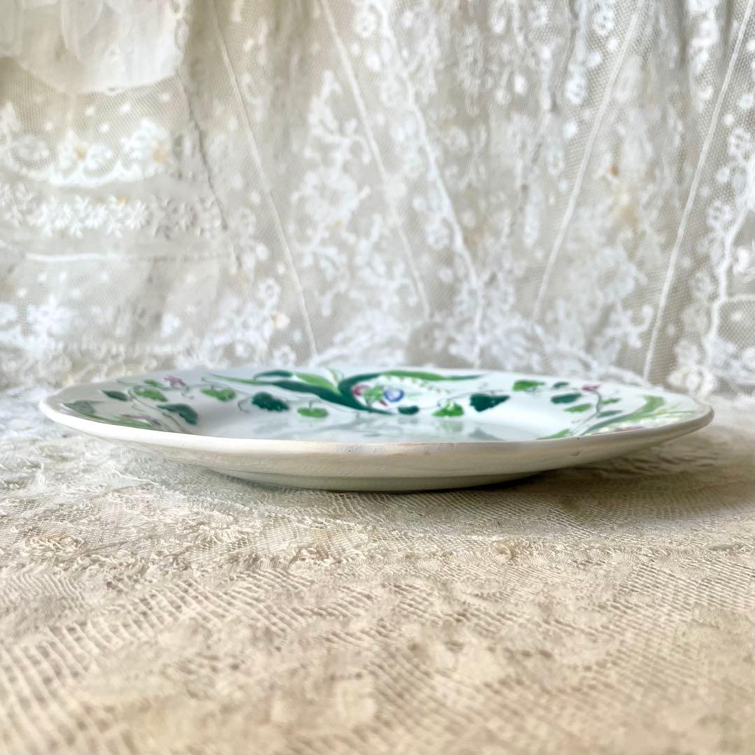 クレイユモントローFlora MuguetすずらんプレートBフランスアンティーク