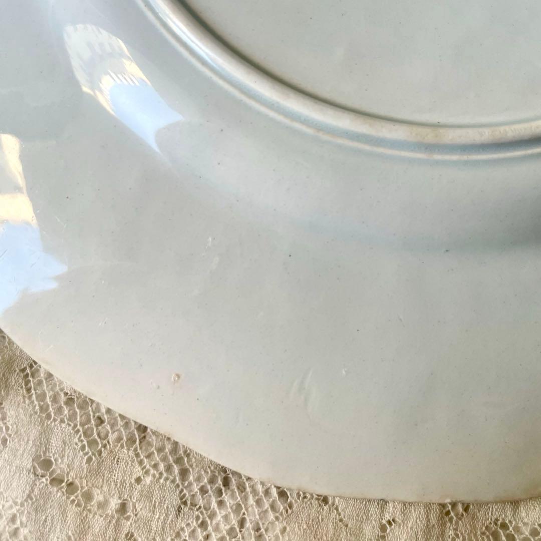 クレイユモントローFlora MuguetすずらんプレートBフランスアンティーク