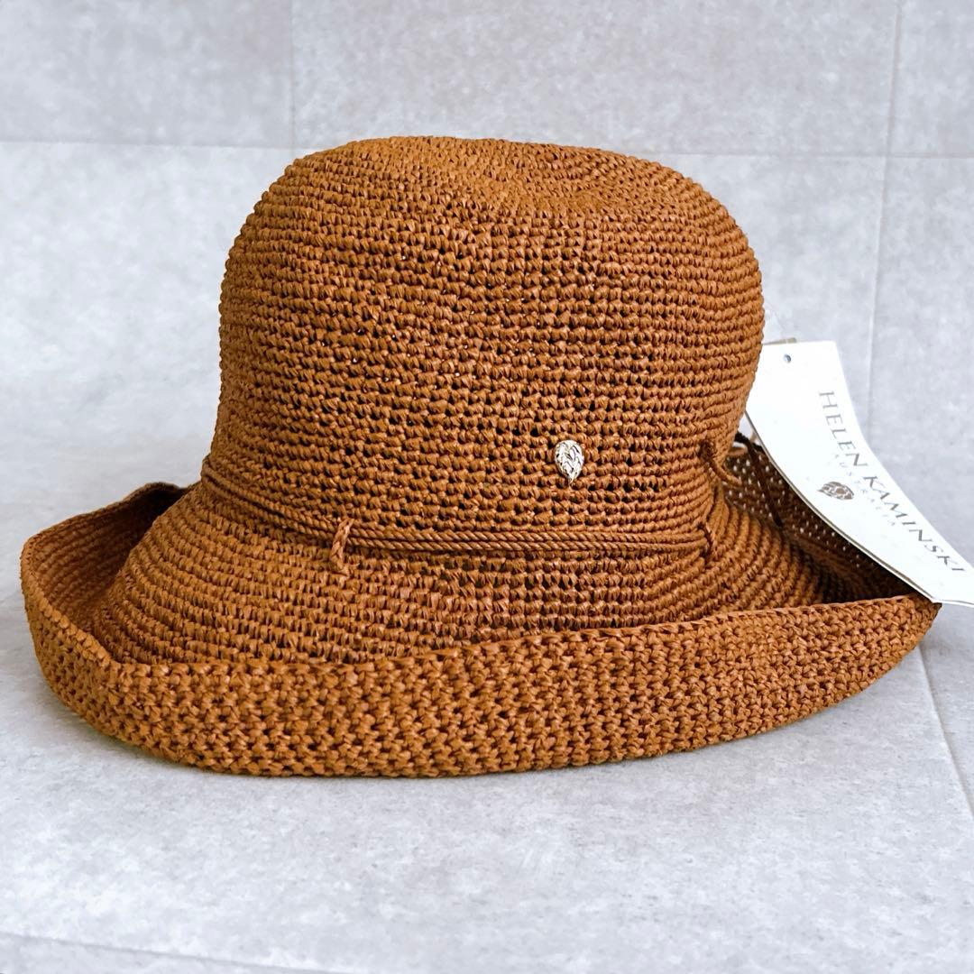 新品タグ付き✨ヘレンカミンスキー ラフィアハット 麦わら帽子 プロバンス10 茶