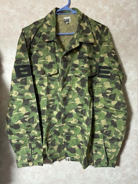 A BATHING APEミリタリージャケット緑カモ