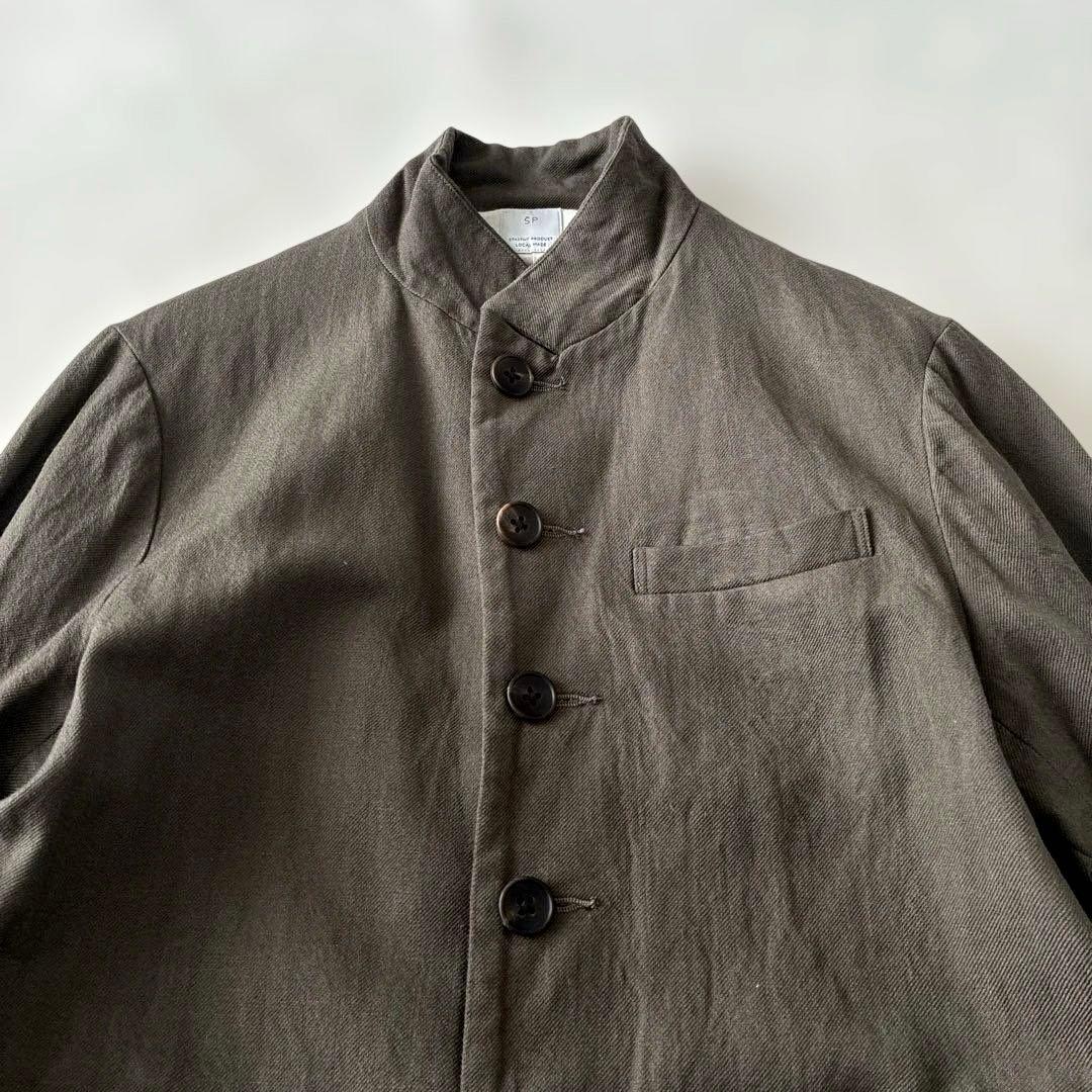 美品 ✨ŠP SP エシュペー ウール リネン ジャケット カーキ サイズ0
