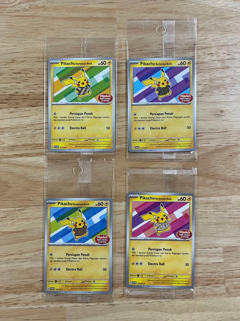 バティックシャツピカチュウ 4種② Pikachu BerkemejaBatik