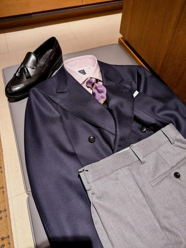 【一日値下】BEAMS F リングヂャケット製 フィレンツェモデル 42 ナス紺