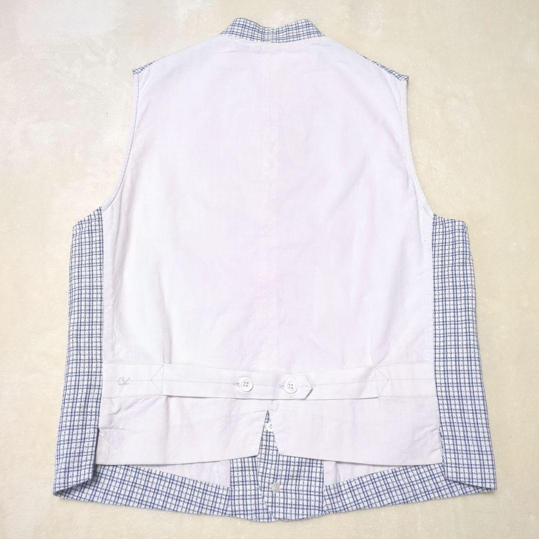 45R コットン リネンツイードの908ベスト 3 ツイード ジレ ベスト