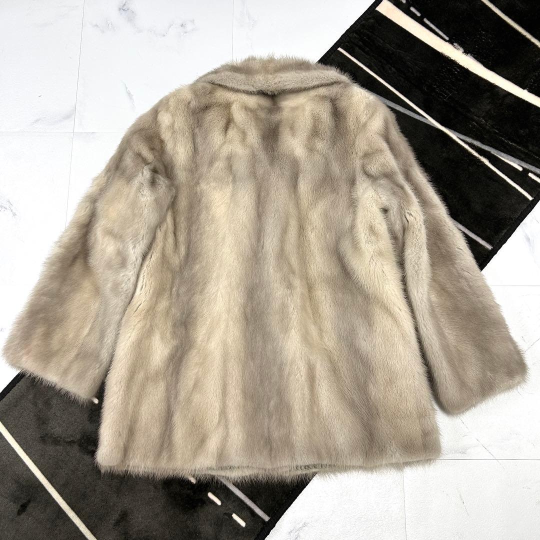 高級 XL サファイアミンク Moon Bat Fur 毛皮 コート レディース