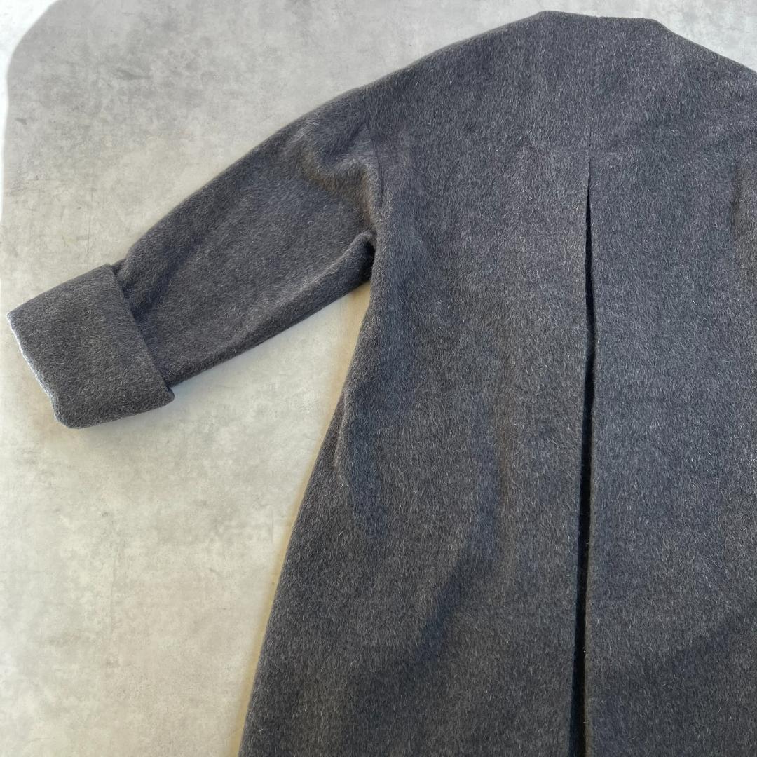 美品　スタイリング　ケイシラハタ　シャギーウールノーカラーボリュームコート754
