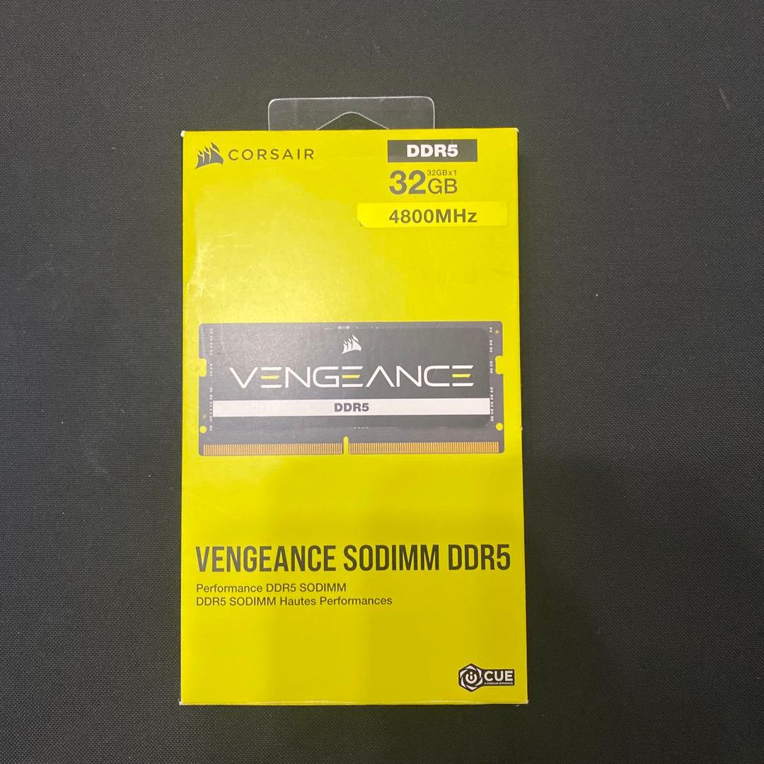 メモリー CorsairVENGEANCESODIMM DDR5 32GB 4800MHz