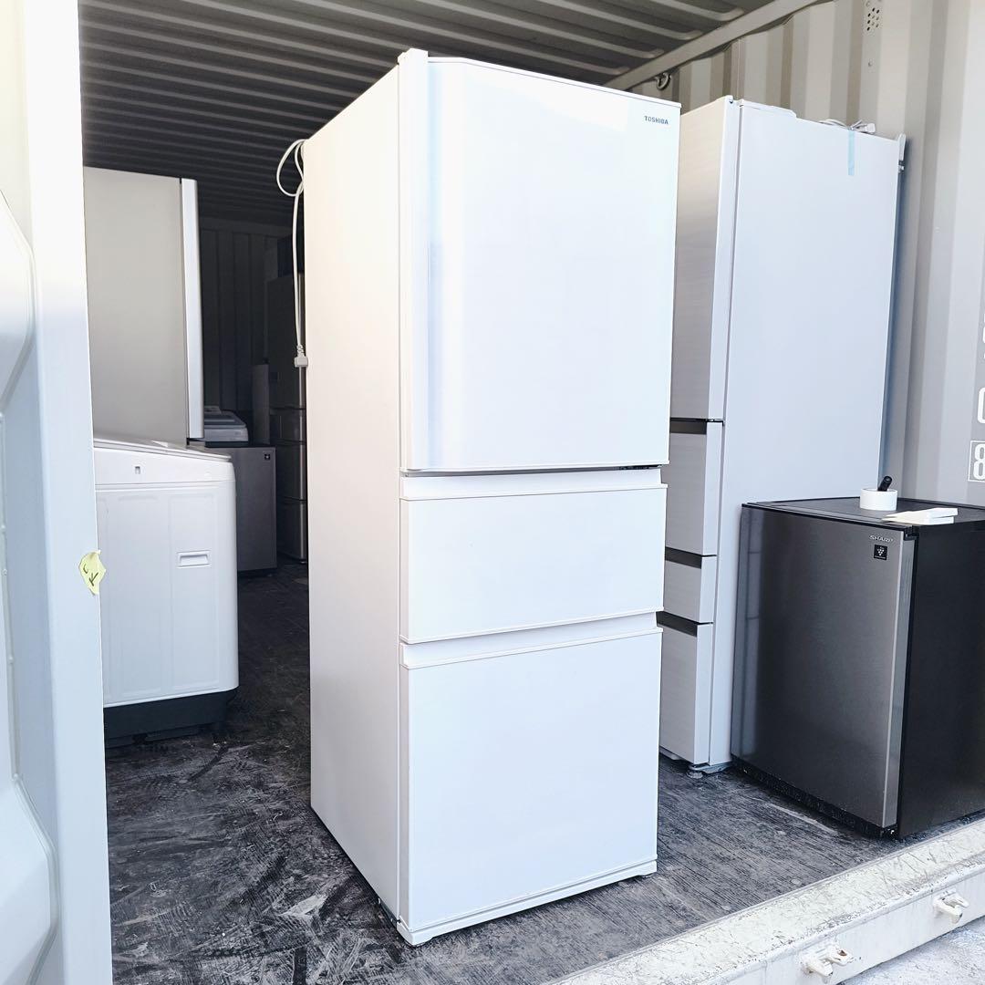 37運搬取付無料！グレインホワイト純正東芝スタイリッシュ冷蔵庫！完動品超美品！