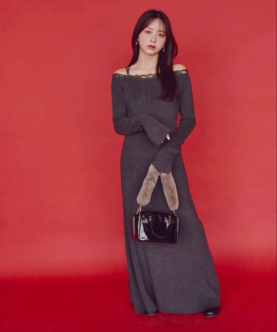 1回着用 森香澄さん着用 COCO DEAL ニットワンピ