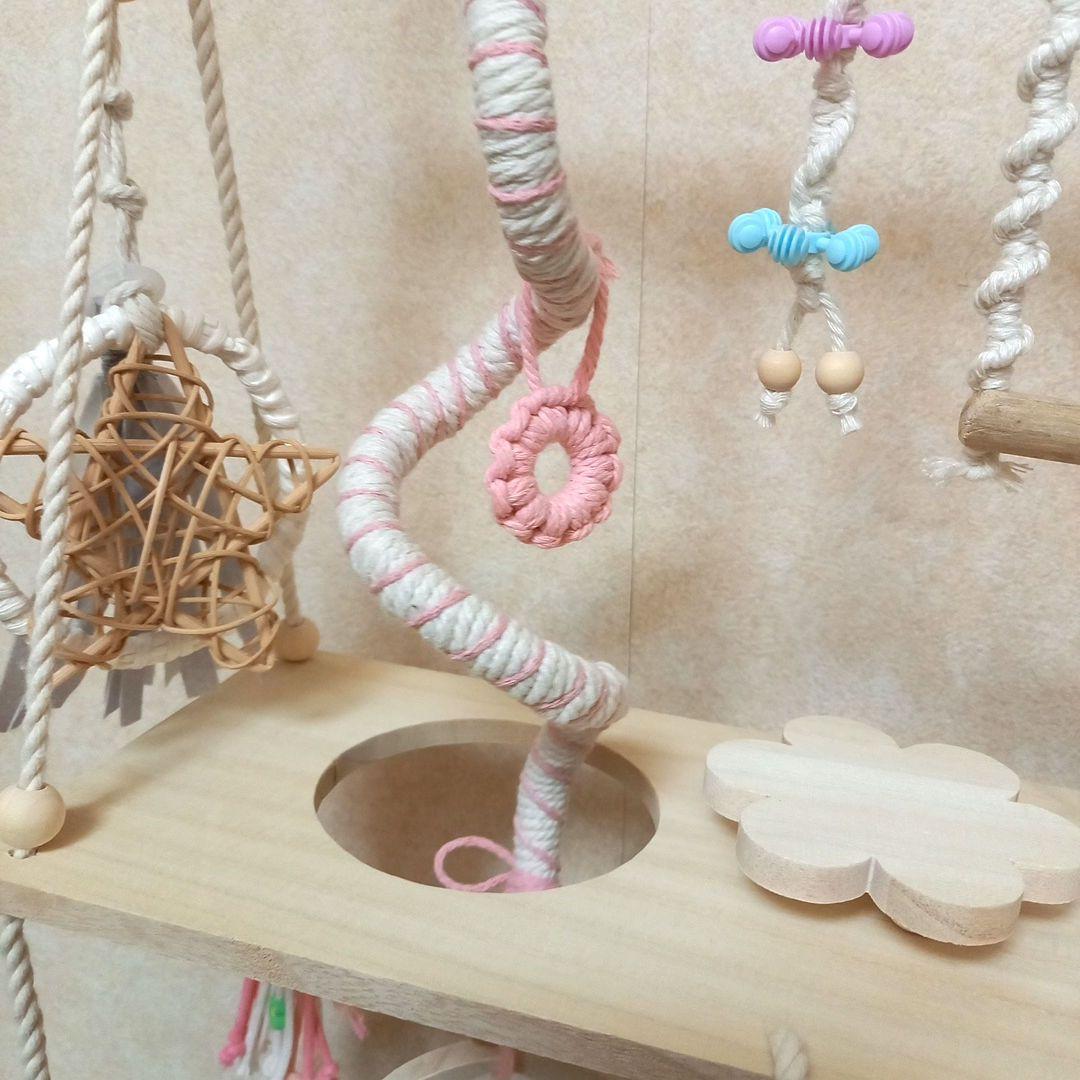 流木　三段 バードアスレチック　螺旋パーチ　球体アスレチック　大型M　No212