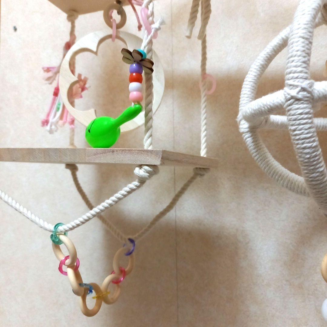 流木　三段 バードアスレチック　螺旋パーチ　球体アスレチック　大型M　No212