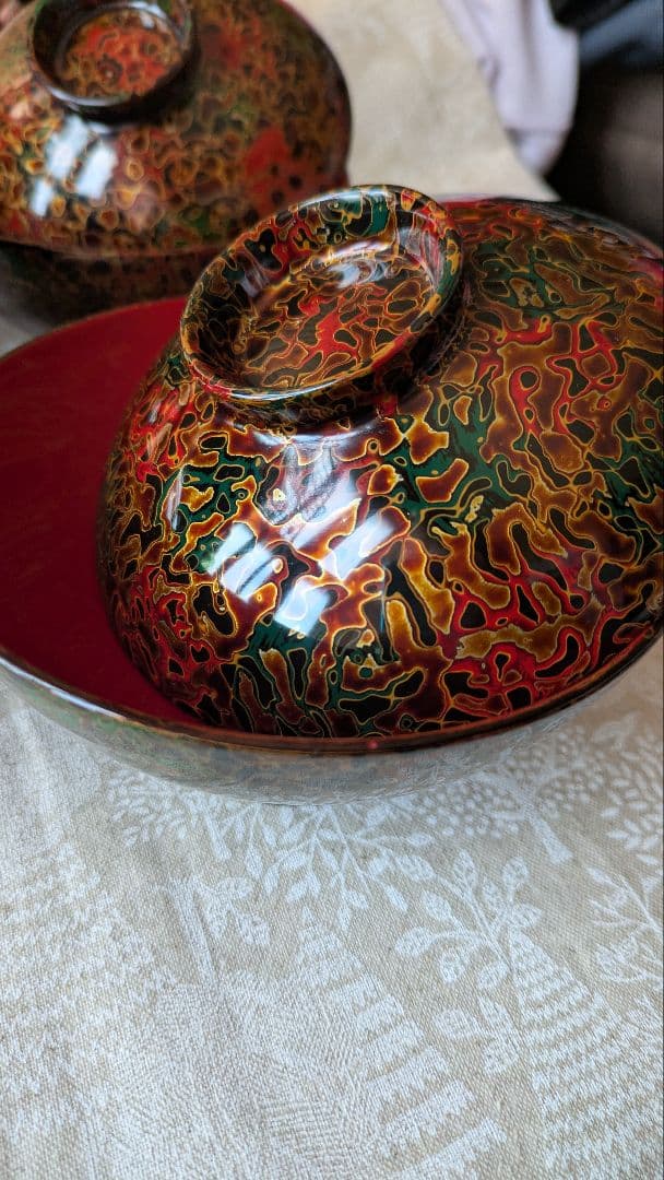 15日までセール 津軽塗 新品 お椀6個セット 唐塗