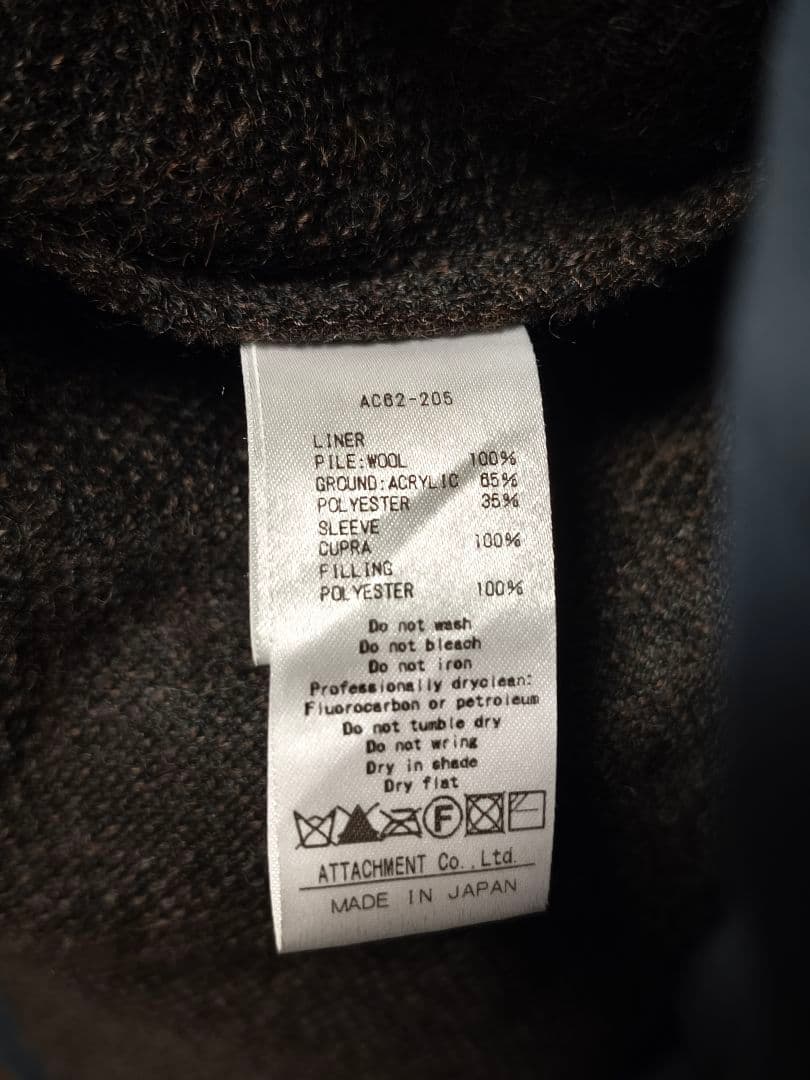 ATTACHMENT M-51　コットンオックスモッズコート　ネイビー　サイズ2