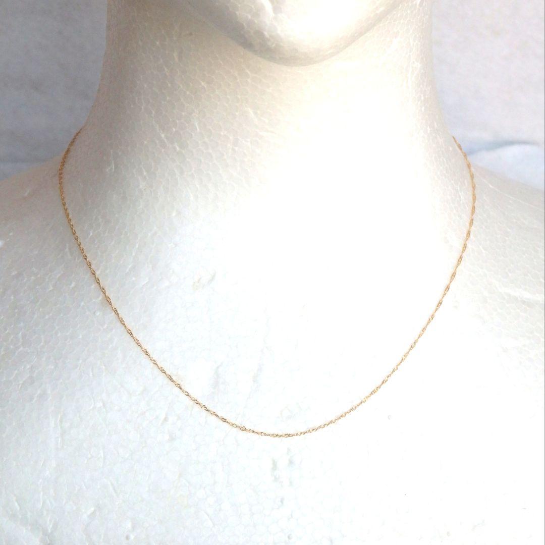 ひめばー　k10ネックレス　スクリューチェーン　約1㎜幅　華奢
