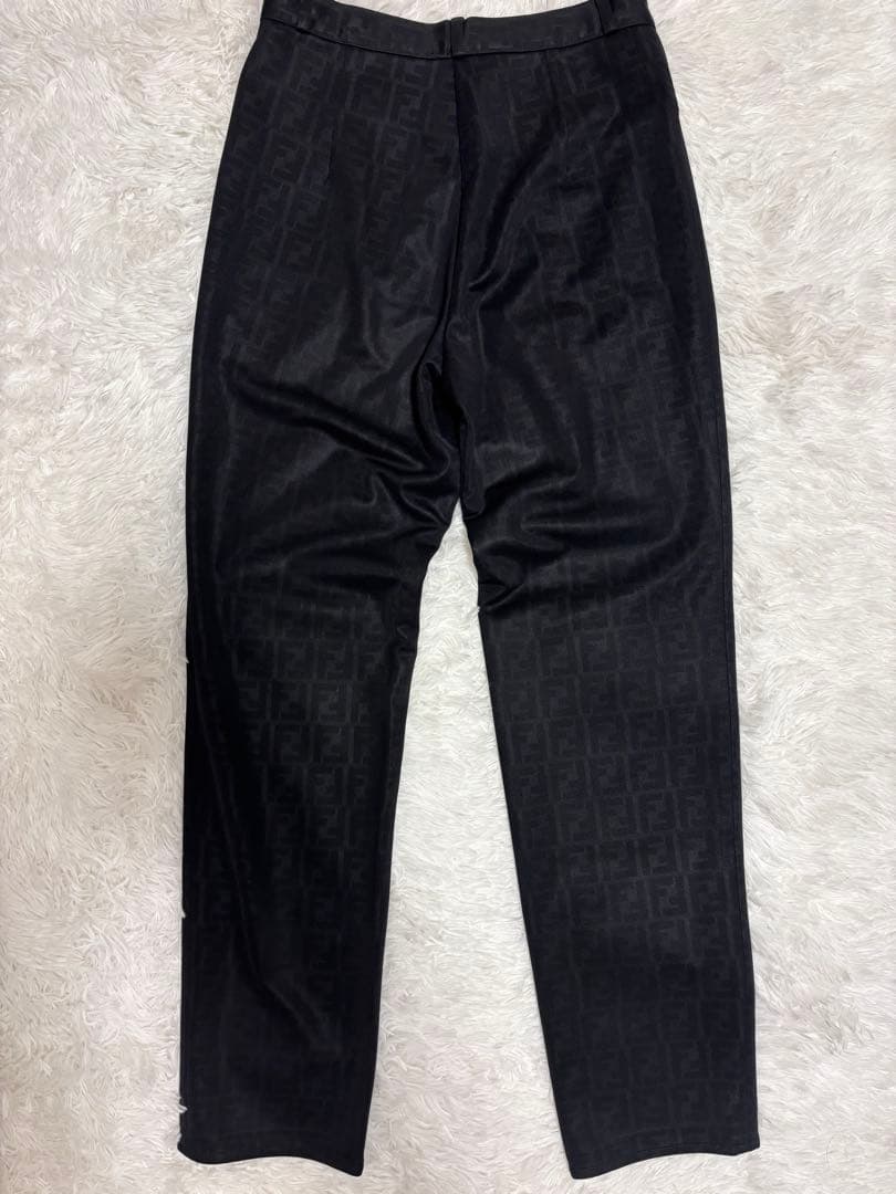 フェンディ ズッカ カジュアル パンツ FF 総柄 ブラック