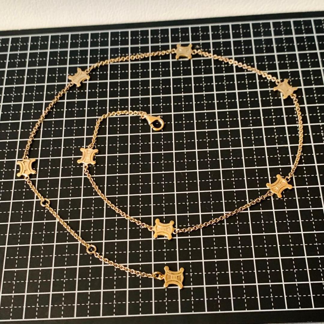 希少 925 SV セリーヌ silver マカダム ステーション ネックレス