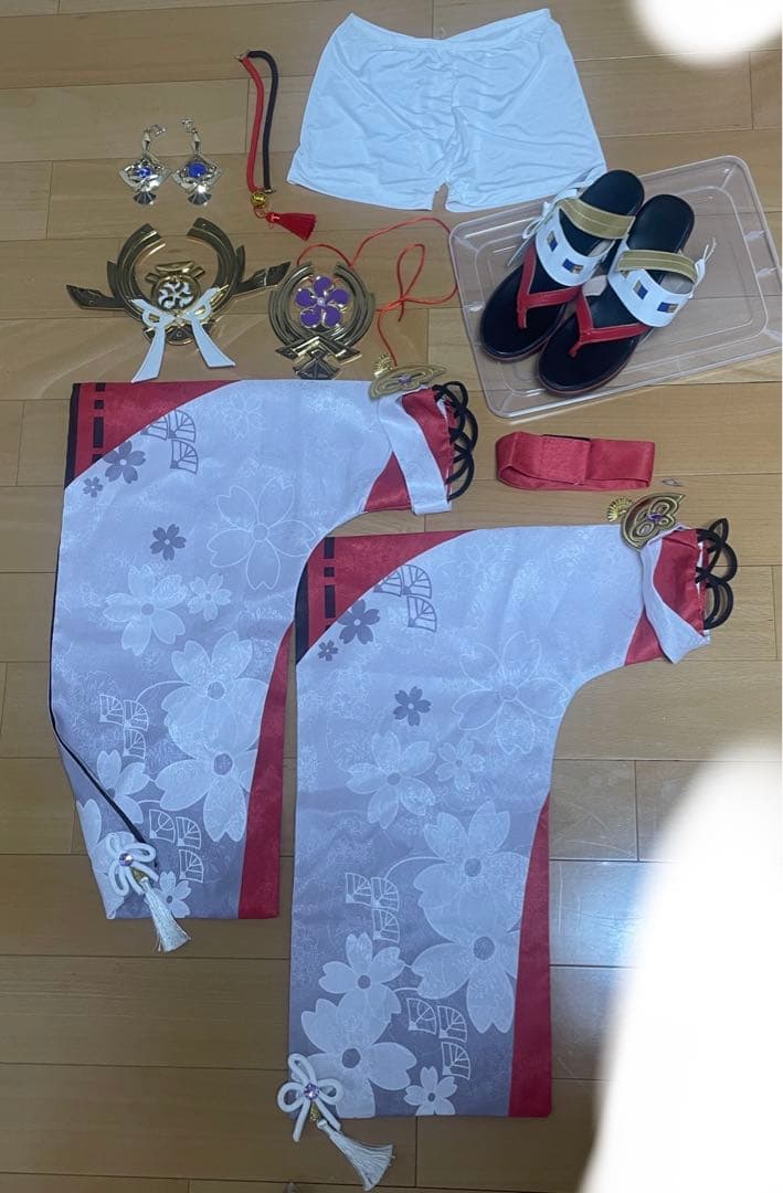 八重神子　コスプレ　衣装　ウィッグ　靴