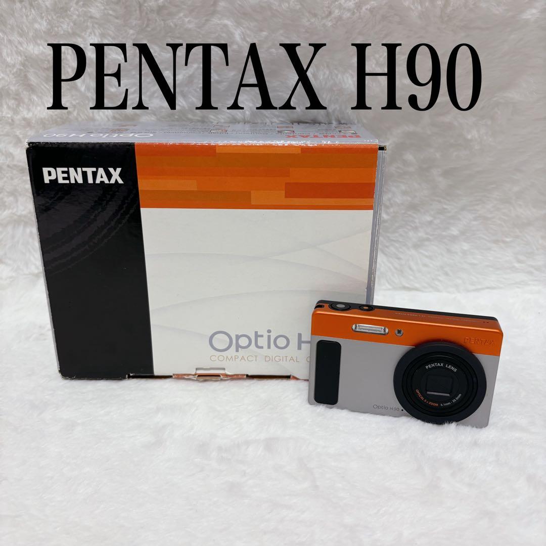 【美品】PENTAX Optio H90 オレンジ シルバー　可愛すぎるコンデジ