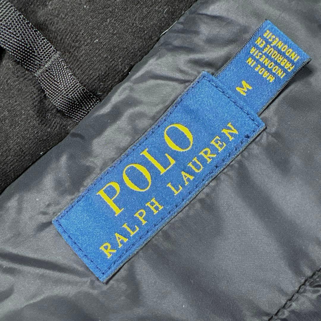 ✨美品・ビッグポニー✨ラルフローレン　ダウンベスト　刺繍　現行タグ　ブラック　M