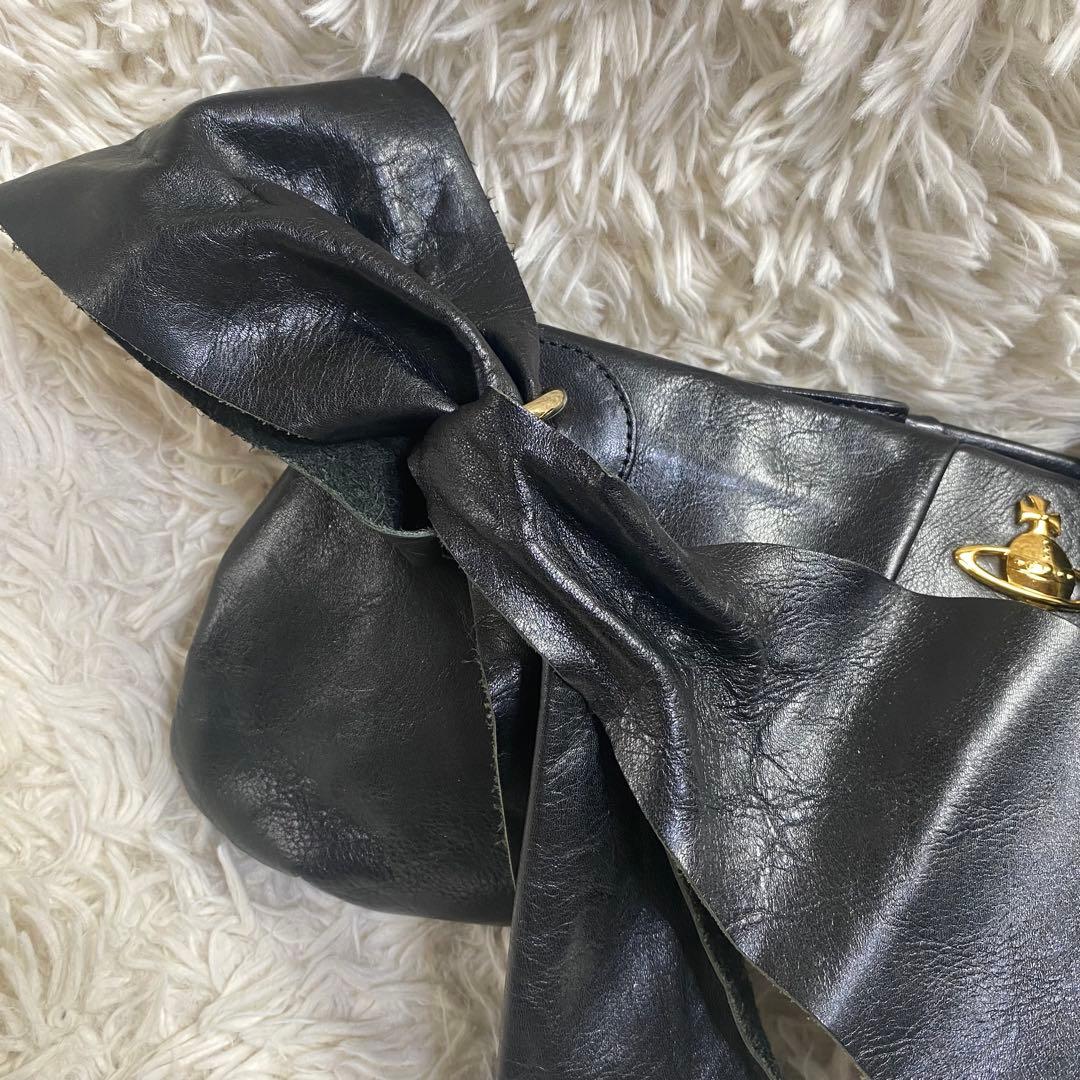 希少✨️ヴィヴィアンウエストウッド オーブ ビックリボン パーティバッグ クラッチ