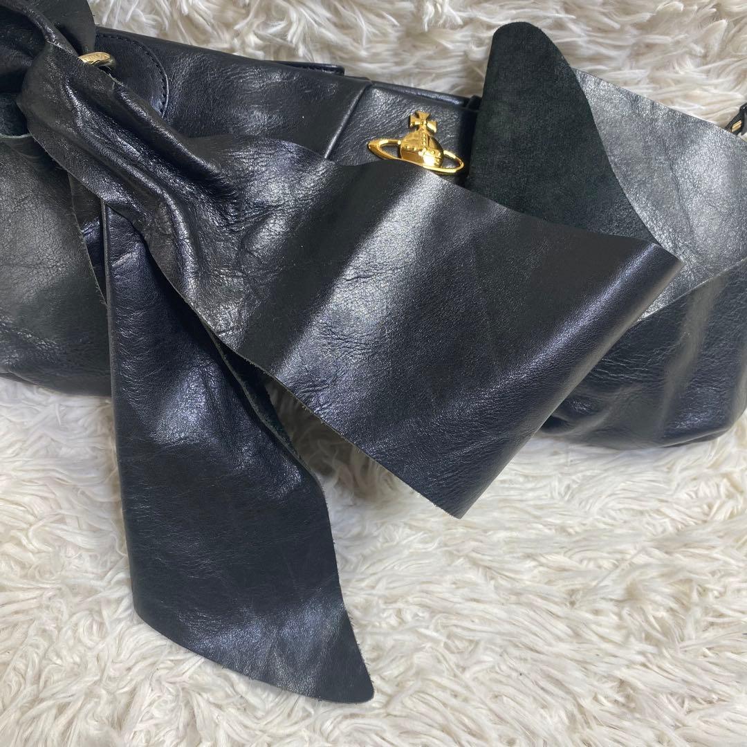 希少✨️ヴィヴィアンウエストウッド オーブ ビックリボン パーティバッグ クラッチ