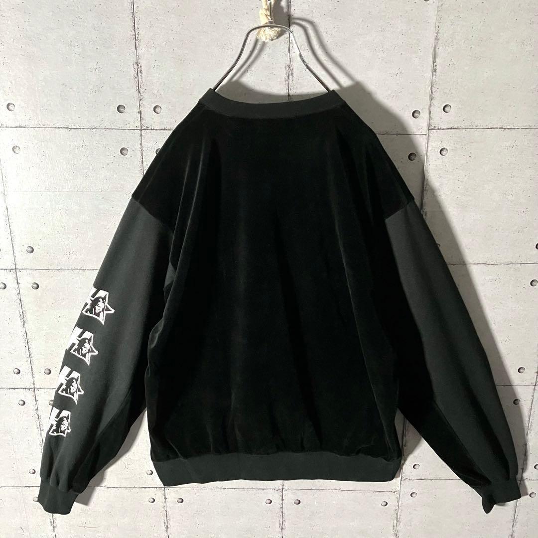 【美品】ヒステリックグラマー☆ベロア切替えトレーナー希少Lブラック