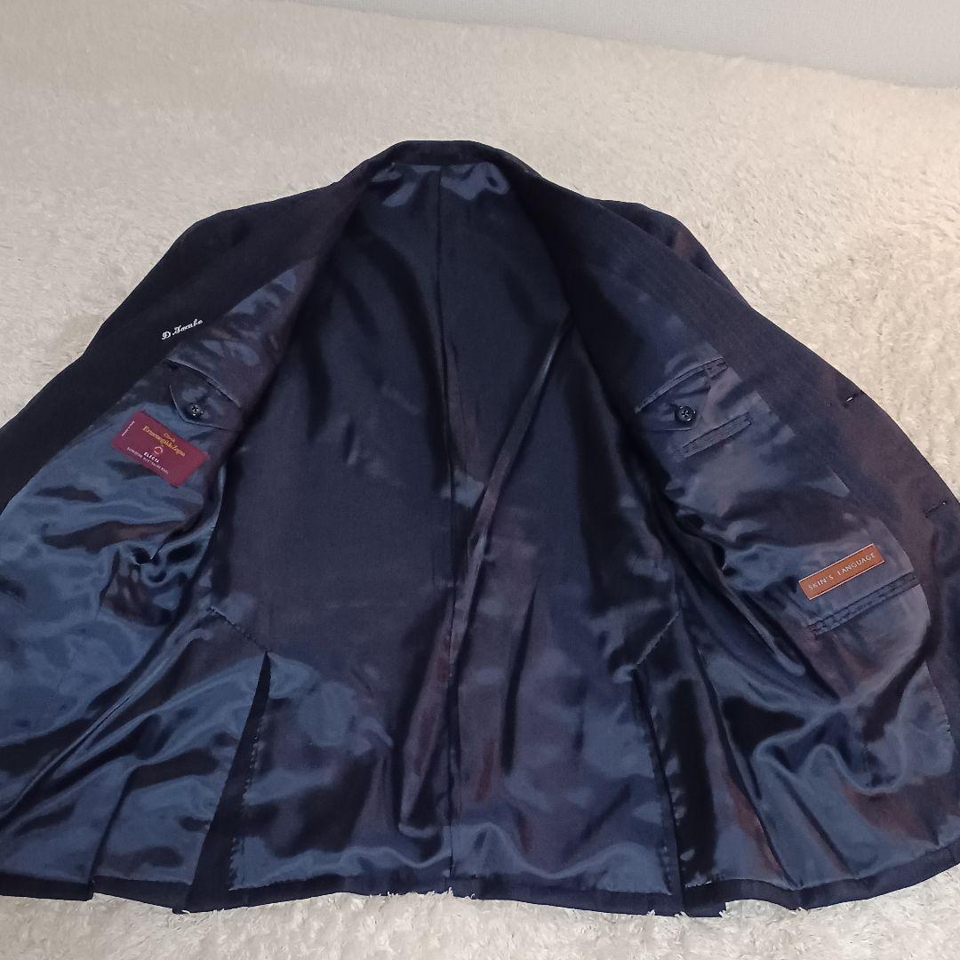 ​【極上生地】ゼニアセットアップスーツ XL ELECTA ウール100% 美品