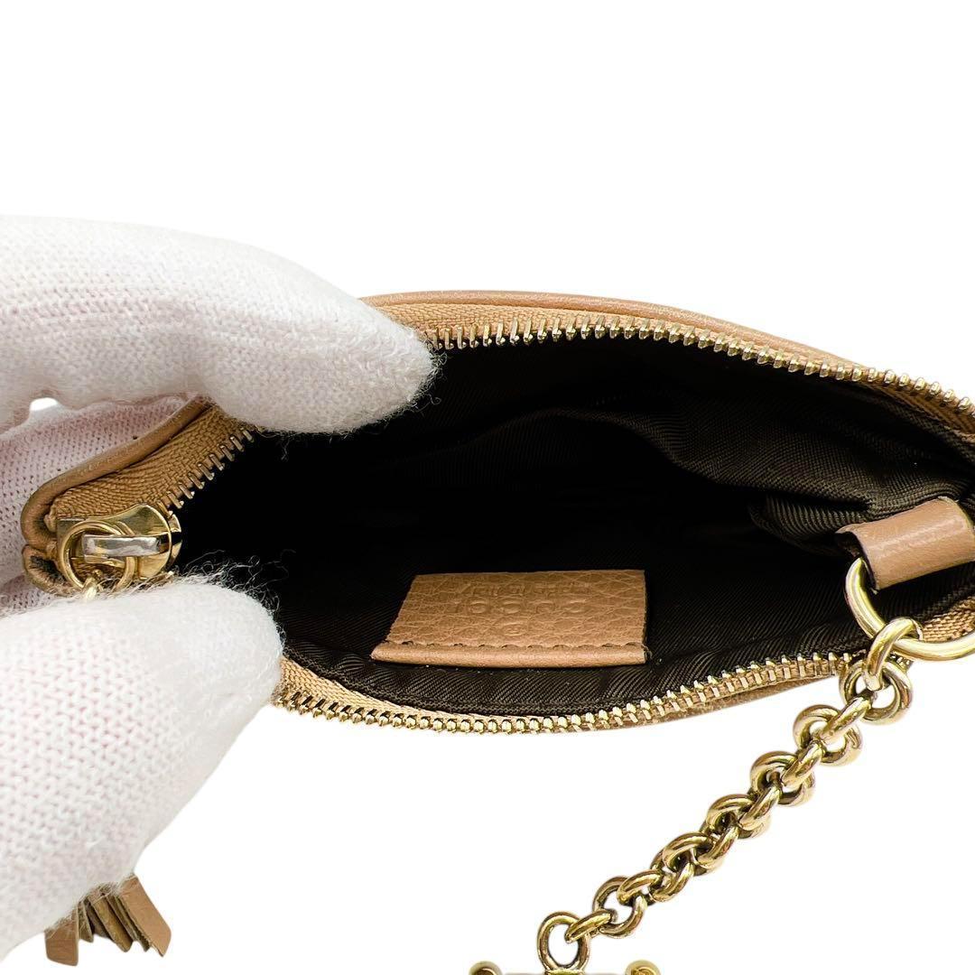 専用　GUCCI タッセル ベージュ キーリング ケース 6964