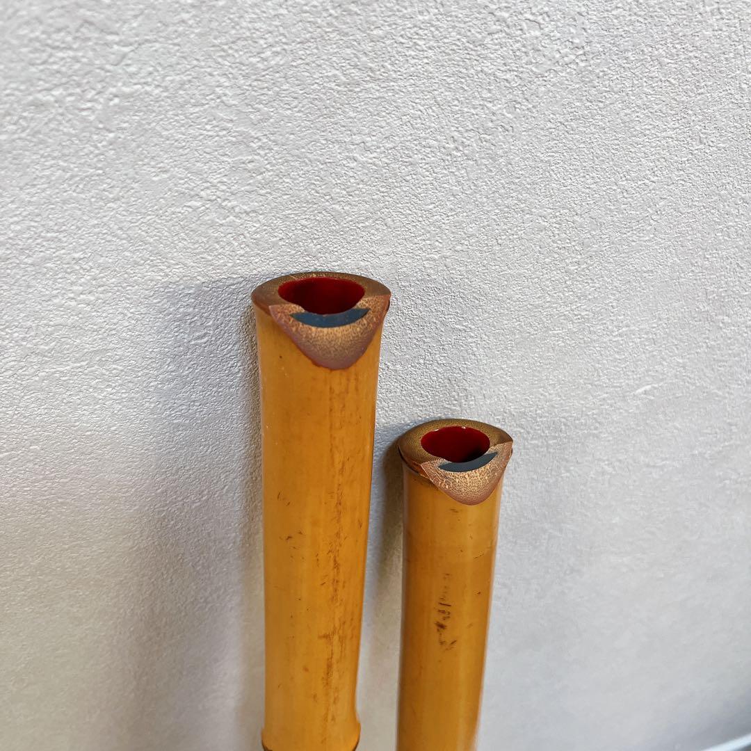 T*u様 尺八 都山流 深水銘 一尺八寸 一尺六寸 2本セット ハードケース付